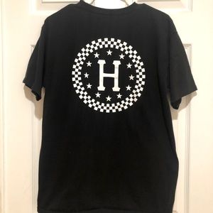 Huf Worldwide Black Logo Tee